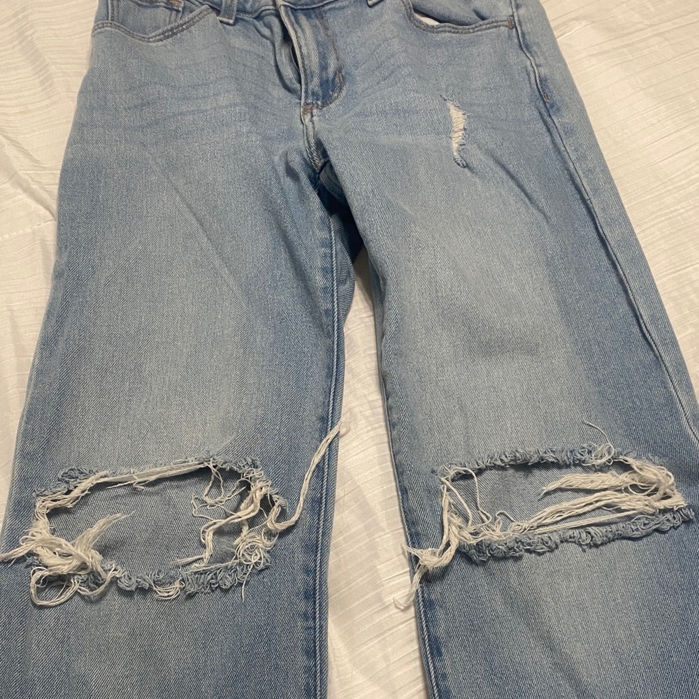 Hollister Light Blue low ride dad jean